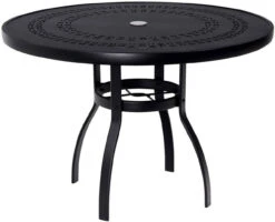 Woodard Aluminum Deluxe Trellis Top Round Umbrella Dining Table - Multiple Sizes