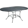 Woodard Aluminum Large Mesh Top 42" Oval Umbrella Dining Table