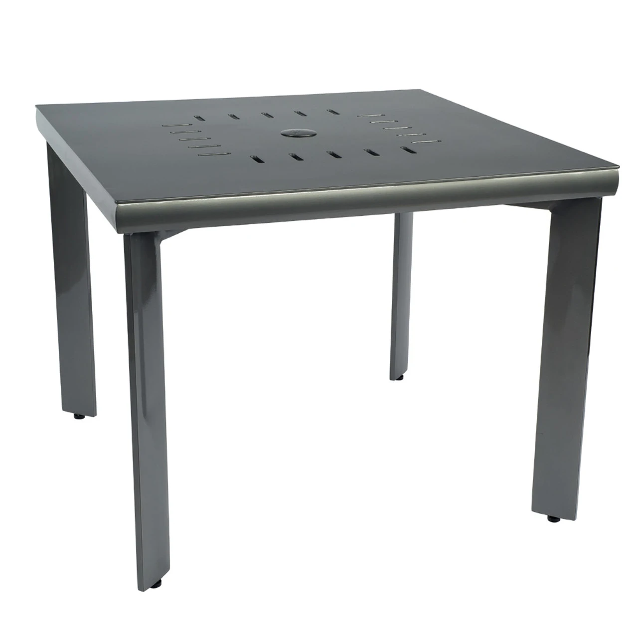 Woodard Aluminum Metropolis 36" Square Umbrella Dining Table 1 Woodard Aluminum Metropolis 36" Square Umbrella Dining Table