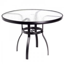 Woodard Deluxe Aluminum 42" Round Umbrella Table - Multiple Finishes