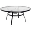Woodard Deluxe Aluminum 48" Round Umbrella Table - Textured Black
