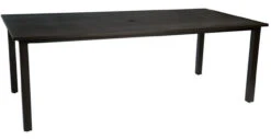 Woodard Aluminum Elemental Large 42" Rectangular Umbrella Dining Table