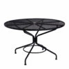 Woodard Mesh Top Wrought Iron 48" Round Dining Umbrella Table