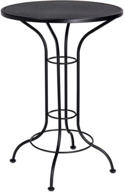 Woodard Mesh Top Wrought Iron 30" Round Bar Table