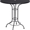 Woodard Mesh Top Wrought Iron 42" Round Bar Umbrella Table