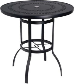 Woodard Trellis Top Aluminum Round Bar Umbrella Table - Multiple Sizes
