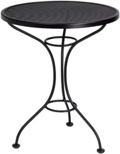 Woodard Wrought Iron 25" Round Mesh Top Bistro Table