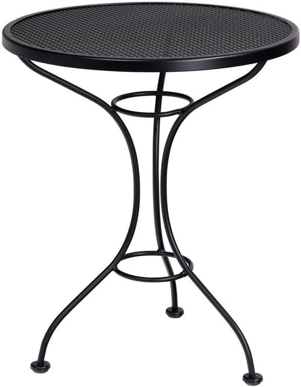 Woodard Wrought Iron 25" Round Mesh Top Bistro Table 1 Woodard Wrought Iron 25" Round Mesh Top Bistro Table