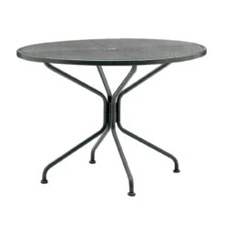 Woodard Wrought Iron Premium Mesh Top Round Umbrella Dining Table - Multiple Sizes -Patio Furniture Store woodard wrought iron premium mesh top round umbrella dining table multiple sizes 34 23618.1646968323