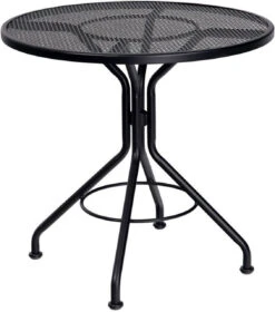 Woodard Contract Plus Wrought Iron 30" Round Mesh Top Bistro Table