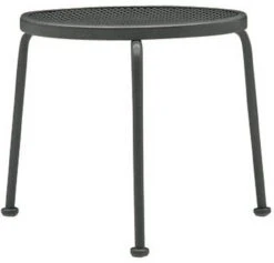 Woodard Wrought Iron 17" Round Mesh Top Side Table