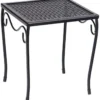 Woodard Wrought Iron Small 12.5" Square Mesh Top Side Table