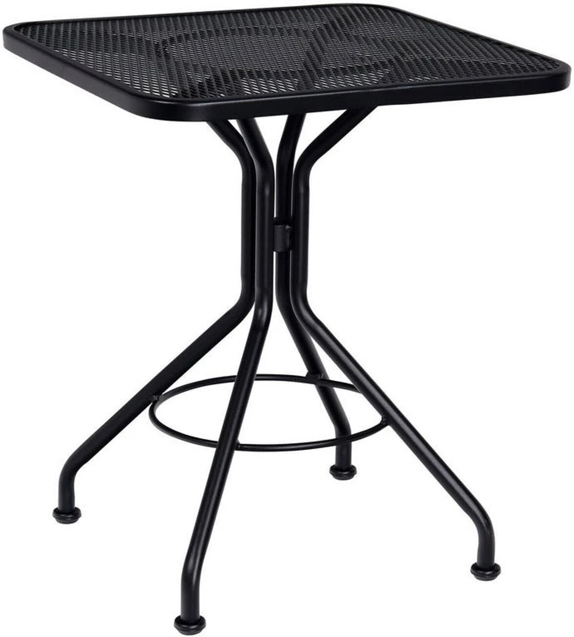 Woodard Wrought Iron Square Mesh Top Bistro Table - Multiple Sizes 1 Woodard Wrought Iron Square Mesh Top Bistro Table - Multiple Sizes