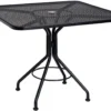 Woodard Wrought Iron 36" Square Mesh Top Bistro Umbrella Table