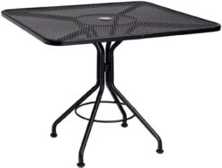 Woodard Wrought Iron 36" Square Mesh Top Bistro Umbrella Table