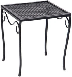 Woodard Wrought Iron 19.5" Square Mesh Top Side Table Nesting Set -Patio Furniture Store woodard wrought iron square mesh top side table nesting set 48 19994.1646967929